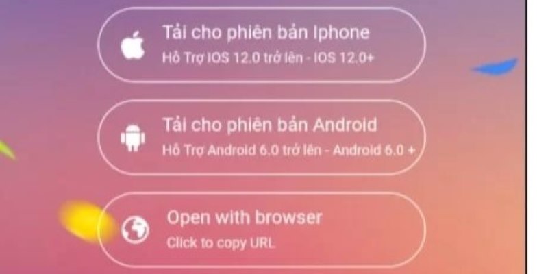 Chọn mục phiên bản Android để tải app i9bet tương thích